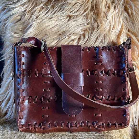 Vintage 1970s hand made in Hong Kong Genuine leather  handbag Stylcraft MIAMI - Picture 10 of 10